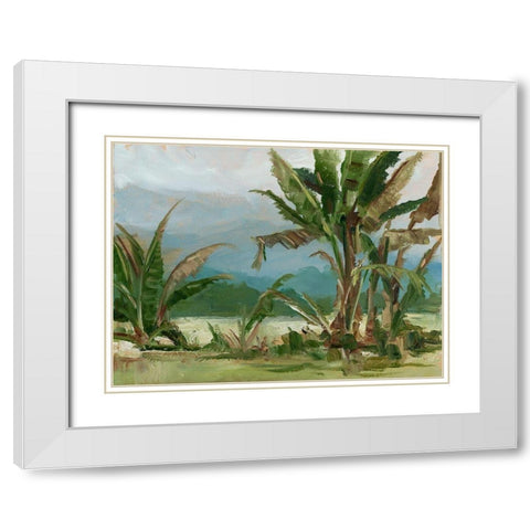 Southern Palms II White Modern Wood Framed Art Print with Double Matting by Harper, Ethan