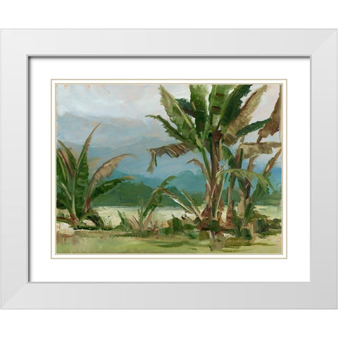 Southern Palms II White Modern Wood Framed Art Print with Double Matting by Harper, Ethan