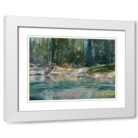 Northwestern Lake II White Modern Wood Framed Art Print with Double Matting by Harper, Ethan