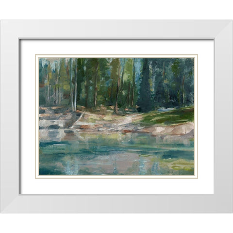 Northwestern Lake II White Modern Wood Framed Art Print with Double Matting by Harper, Ethan