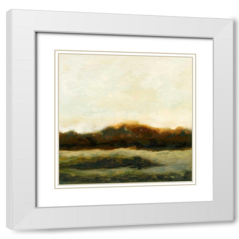 Fall Horizon I White Modern Wood Framed Art Print with Double Matting by Gordon, Sharon