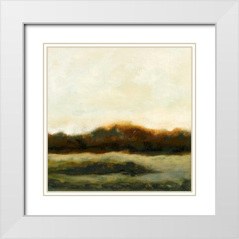Fall Horizon I White Modern Wood Framed Art Print with Double Matting by Gordon, Sharon