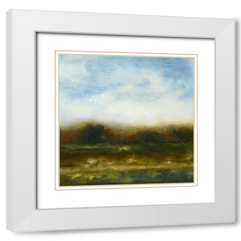 Fall Horizon II White Modern Wood Framed Art Print with Double Matting by Gordon, Sharon