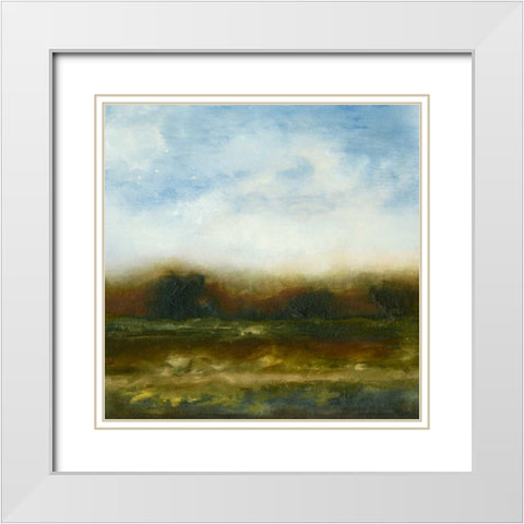 Fall Horizon II White Modern Wood Framed Art Print with Double Matting by Gordon, Sharon