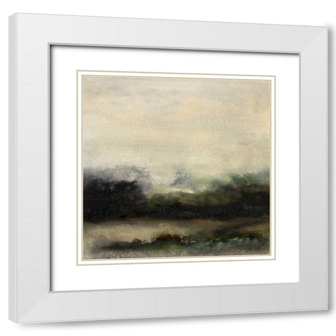 Fall Horizon III White Modern Wood Framed Art Print with Double Matting by Gordon, Sharon