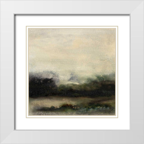 Fall Horizon III White Modern Wood Framed Art Print with Double Matting by Gordon, Sharon