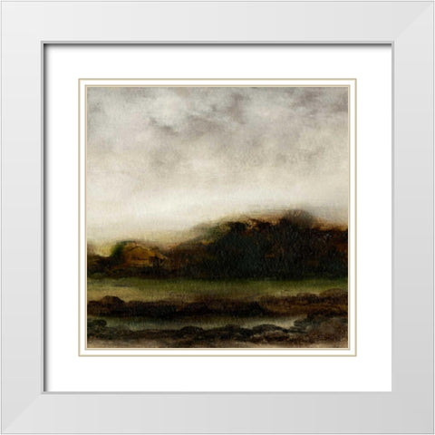 Fall Horizon IV White Modern Wood Framed Art Print with Double Matting by Gordon, Sharon