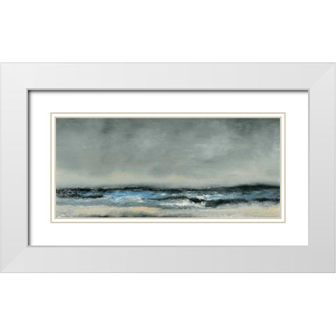 Horizon View III White Modern Wood Framed Art Print with Double Matting by Gordon, Sharon