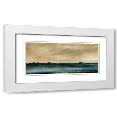 Horizon View V White Modern Wood Framed Art Print with Double Matting by Gordon, Sharon