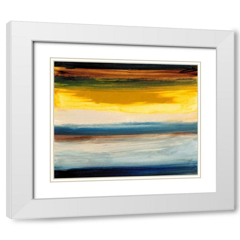 Land and Sky I White Modern Wood Framed Art Print with Double Matting by Gordon, Sharon
