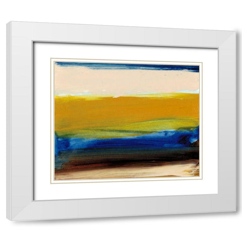 Land and Sky II White Modern Wood Framed Art Print with Double Matting by Gordon, Sharon