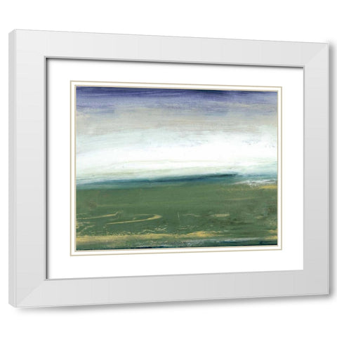 Field and Sky White Modern Wood Framed Art Print with Double Matting by Gordon, Sharon