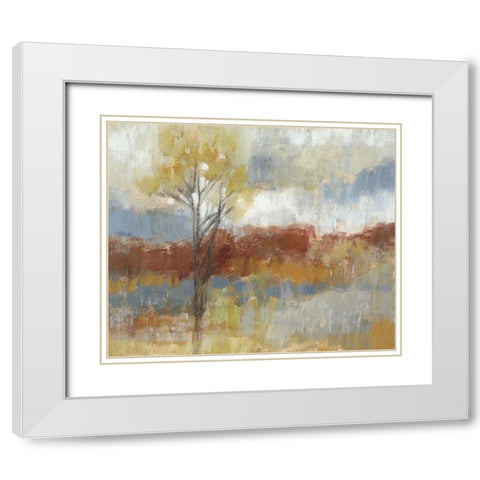 Sienna Field I White Modern Wood Framed Art Print with Double Matting by Goldberger, Jennifer