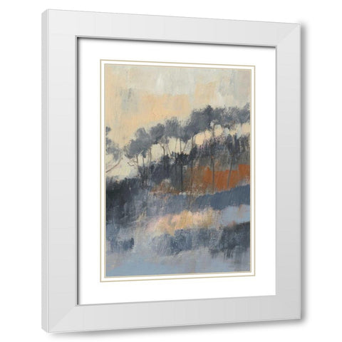 Paynes Treeline II White Modern Wood Framed Art Print with Double Matting by Goldberger, Jennifer