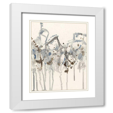 Neutral Splash II White Modern Wood Framed Art Print with Double Matting by Goldberger, Jennifer