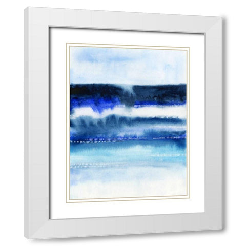 Shorebreak Abstract I White Modern Wood Framed Art Print with Double Matting by Popp, Grace