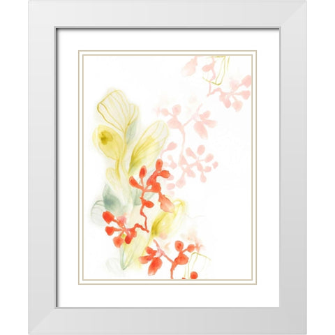 Sea Branch I White Modern Wood Framed Art Print with Double Matting by Vess, June Erica