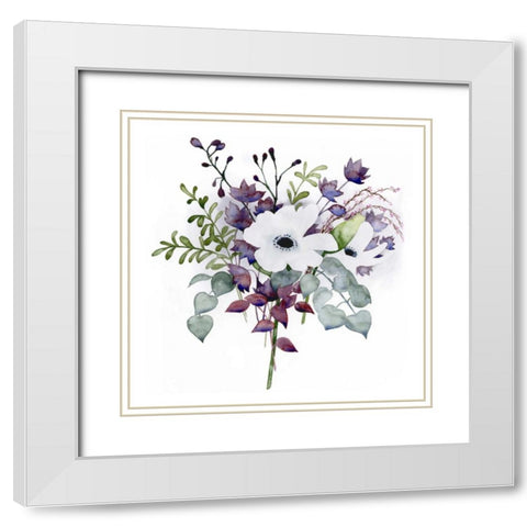 Bohemian Bouquet I White Modern Wood Framed Art Print with Double Matting by Popp, Grace