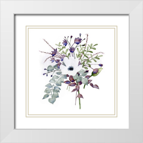 Bohemian Bouquet II White Modern Wood Framed Art Print with Double Matting by Popp, Grace