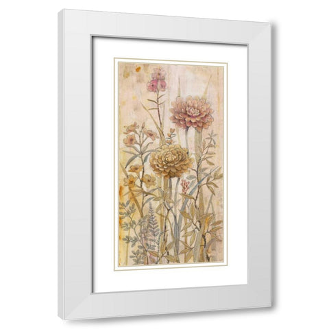 Floral Chinoiserie I White Modern Wood Framed Art Print with Double Matting by OToole, Tim