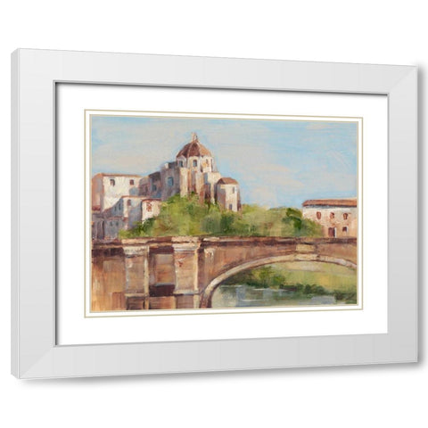 European River Bank I White Modern Wood Framed Art Print with Double Matting by Harper, Ethan