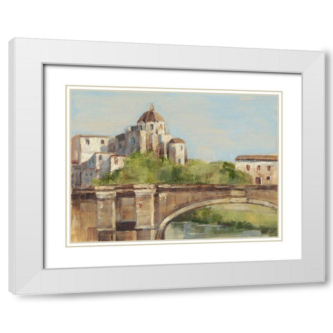European River Bank I White Modern Wood Framed Art Print with Double Matting by Harper, Ethan