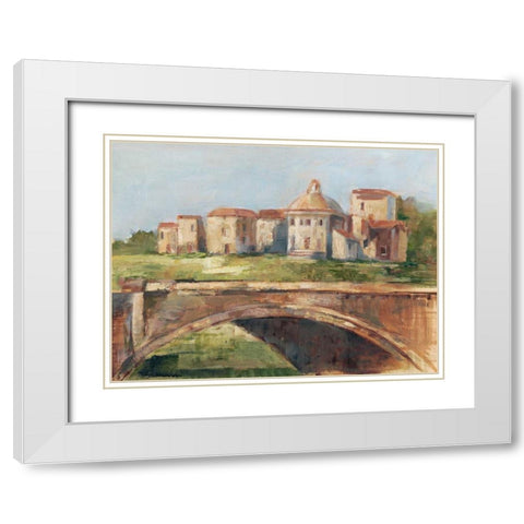 European River Bank II White Modern Wood Framed Art Print with Double Matting by Harper, Ethan