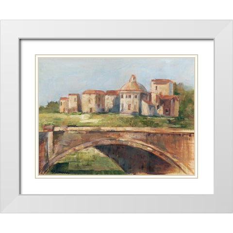 European River Bank II White Modern Wood Framed Art Print with Double Matting by Harper, Ethan