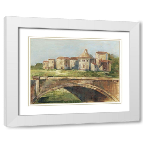 European River Bank II White Modern Wood Framed Art Print with Double Matting by Harper, Ethan