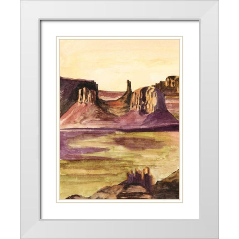 Desert Diptych I White Modern Wood Framed Art Print with Double Matting by McCavitt, Naomi