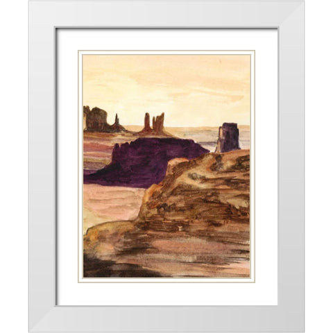 Desert Diptych II White Modern Wood Framed Art Print with Double Matting by McCavitt, Naomi