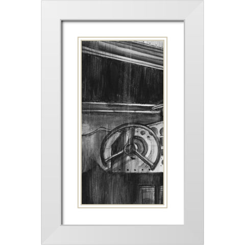 Vintage Cockpit I White Modern Wood Framed Art Print with Double Matting by Harper, Ethan