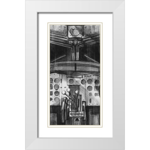 Vintage Cockpit II White Modern Wood Framed Art Print with Double Matting by Harper, Ethan
