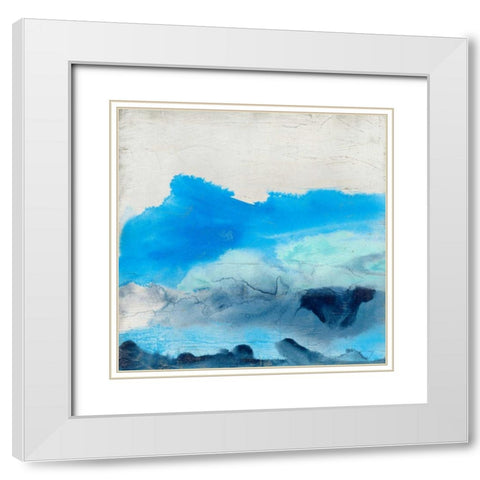 Breakers I White Modern Wood Framed Art Print with Double Matting by Vess, June Erica