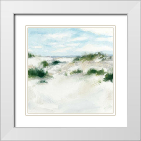 White Sands I White Modern Wood Framed Art Print with Double Matting by Meagher, Megan