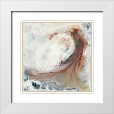 Earth Illumination White Modern Wood Framed Art Print with Double Matting by Bramma, Lila