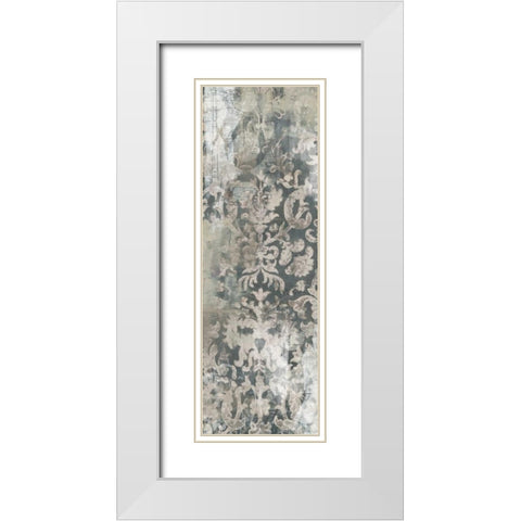 Weathered Damask Panel I White Modern Wood Framed Art Print with Double Matting by Vess, June Erica