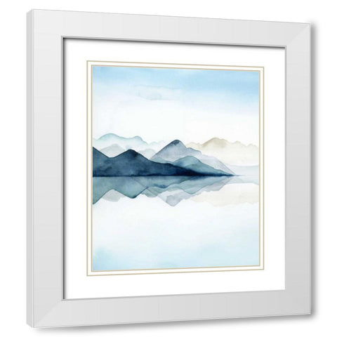 Glacial I White Modern Wood Framed Art Print with Double Matting by Popp, Grace