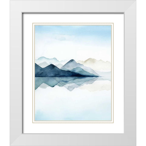 Glacial I White Modern Wood Framed Art Print with Double Matting by Popp, Grace