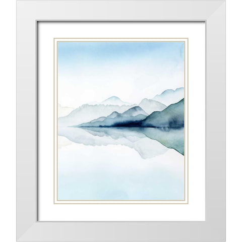 Glacial II White Modern Wood Framed Art Print with Double Matting by Popp, Grace
