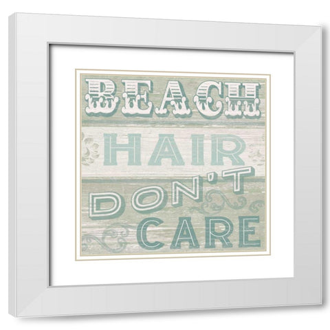 A Little Beachy I White Modern Wood Framed Art Print with Double Matting by Vess, June Erica