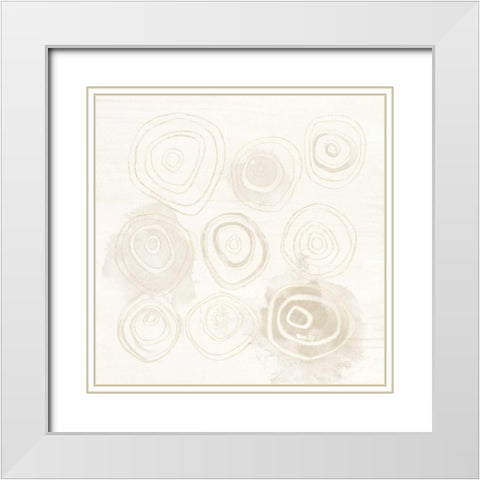 Neutral Logic I White Modern Wood Framed Art Print with Double Matting by Vess, June Erica