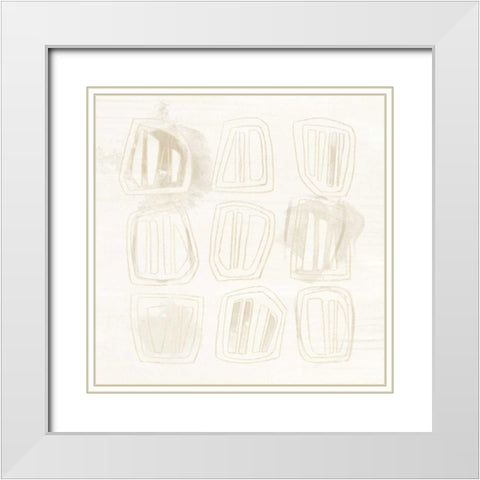 Neutral Logic II White Modern Wood Framed Art Print with Double Matting by Vess, June Erica