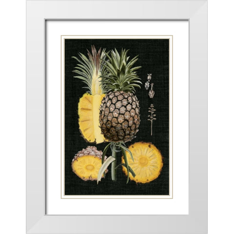Graphic Pineapple Botanical Study II White Modern Wood Framed Art Print with Double Matting by McCavitt, Naomi