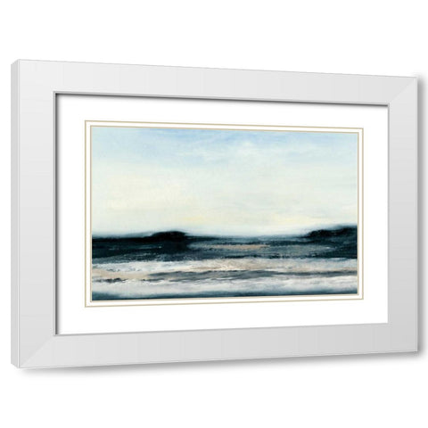 Ocean Tide I White Modern Wood Framed Art Print with Double Matting by Gordon, Sharon