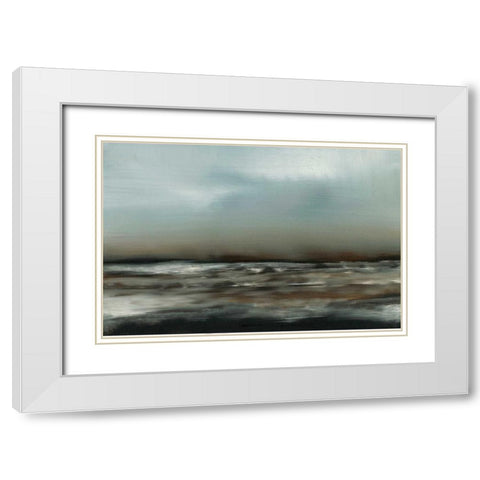 Ocean Tide VII White Modern Wood Framed Art Print with Double Matting by Gordon, Sharon