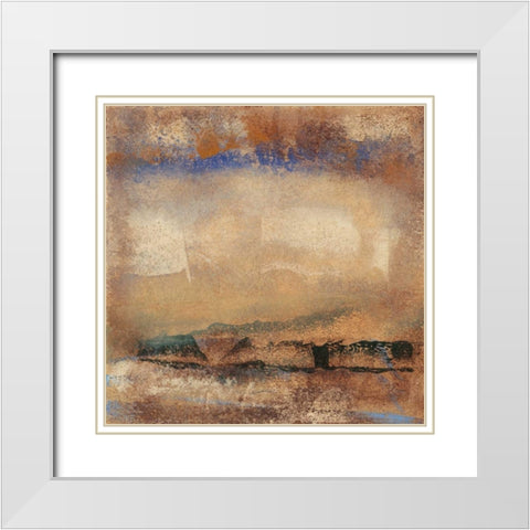 Origin Abstract II White Modern Wood Framed Art Print with Double Matting by Gordon, Sharon