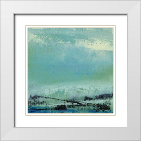 Origin Abstract V White Modern Wood Framed Art Print with Double Matting by Gordon, Sharon