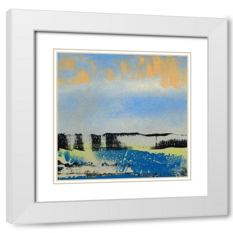 Origin Abstract VII White Modern Wood Framed Art Print with Double Matting by Gordon, Sharon