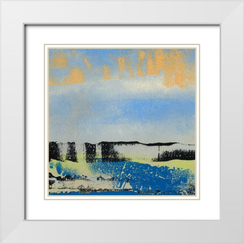 Origin Abstract VII White Modern Wood Framed Art Print with Double Matting by Gordon, Sharon